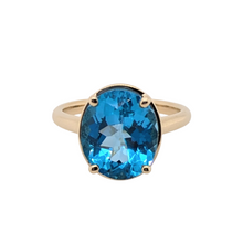  Oval Blue Topaz Ring