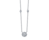 Round Halo Diamond Necklace