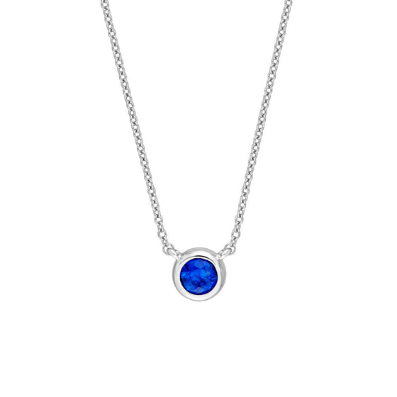 Sapphire Bezel Necklace