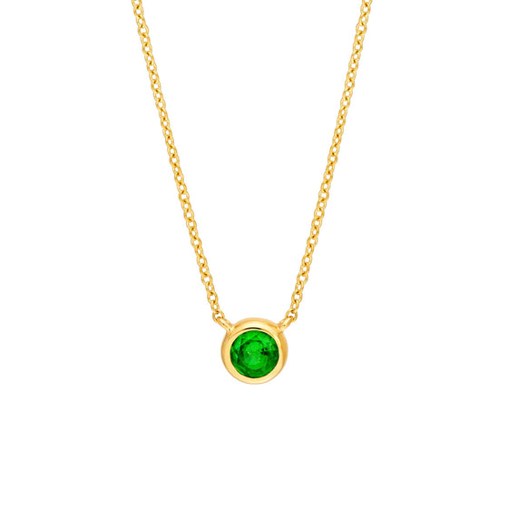 Tsavorite Bezel Necklace