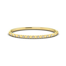  Diamond Hexagon Gold Bangle Bracelet