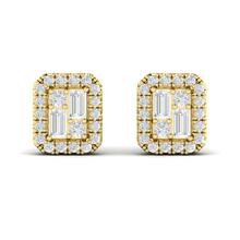  Diamond Baguette Stud Earrings