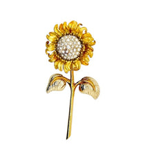  Sunflower Brooch with Diamonds