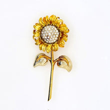  Sunflower Brooch with Diamonds