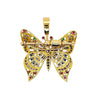 Multi-Gemstone and Diamond Butterfly Pendant
