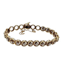  Round Rope Pattern Link Bracelet with Diamonds