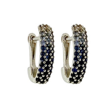  Graduated Color Blue Sapphire Earrings