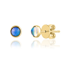  Opal Bezel Earrings