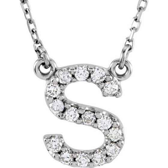 Diamond Initial Necklace