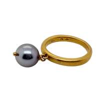  Gold Band with Black Pearl, by Me & Ro