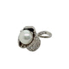 Cultured Pearl and Diamond Lily Motif Ring