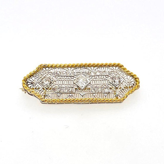 Filigree Bar Bin with Diamonds