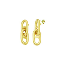  Gold Anchor Link Earrings