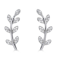  Diamond Leaf Earrings
