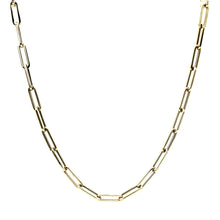  Yellow Gold Paperclip Chain Necklace