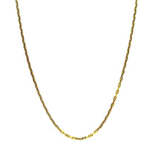  Yellow Gold Anchor Link Chain Necklace