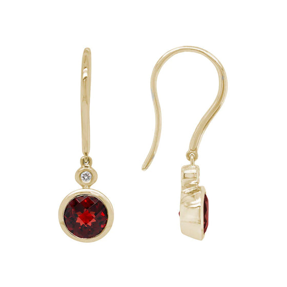 Artistry Garnet and Diamond Drop Earrings