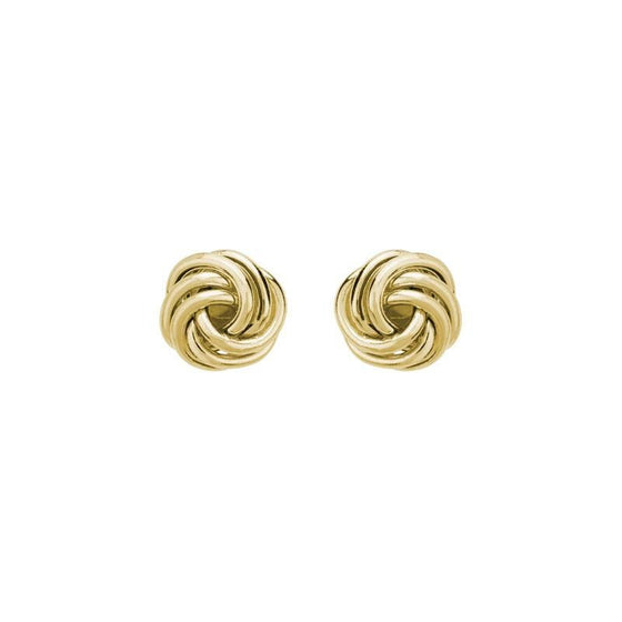 7.5mm Gold Knot Earrings