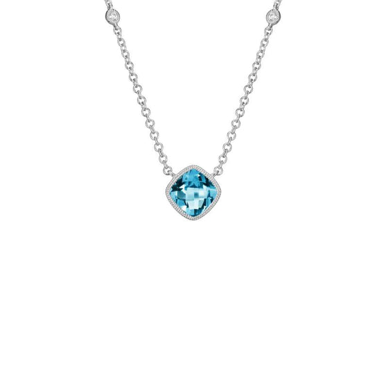 Artistry Swiss Blue Topaz and Diamond Necklace