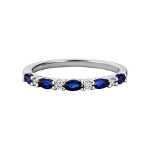  Oval Sapphire & Diamond Band Ring