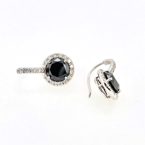 Black Diamond Drop Earrings