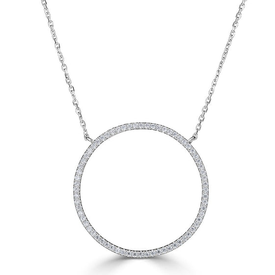 Diamond Circle Outline Necklace