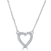 Diamond Heart Outline Necklace