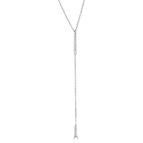 Diamond Bar Drop Necklace
