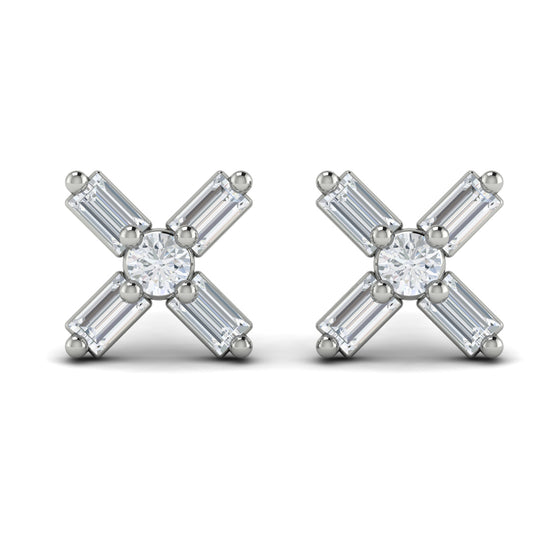 Karina "X" Diamond Earrings