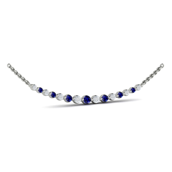 Adella Alternating Sapphire Necklace