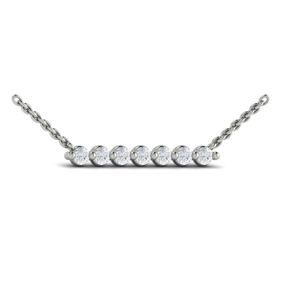 Adella Bar Necklace with Diamonds