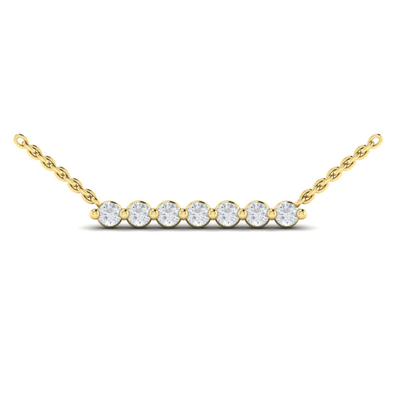 Adella Bar Necklace with Diamonds