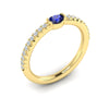 Adella Diamond and Oval Sapphire Centerstone Ring