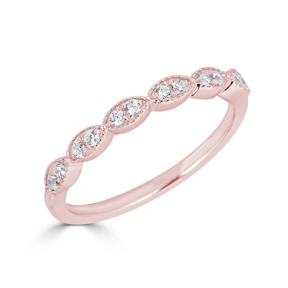 Diamond Marquise Shape Stackable Band