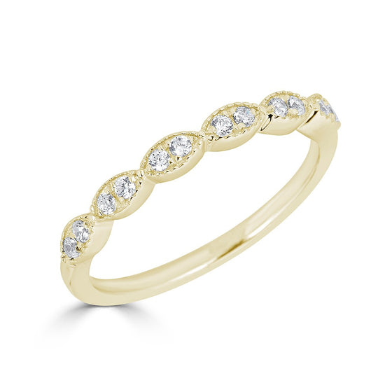 Diamond Marquise Shape Stackable Band